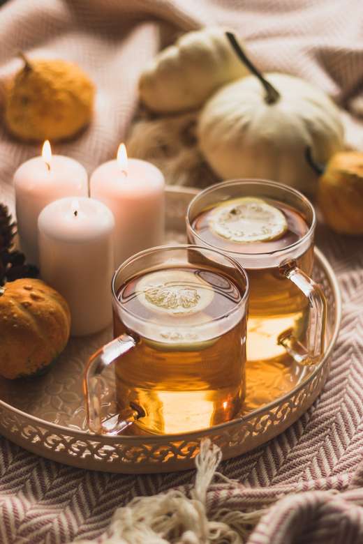 Podzimní čaj skládačky online