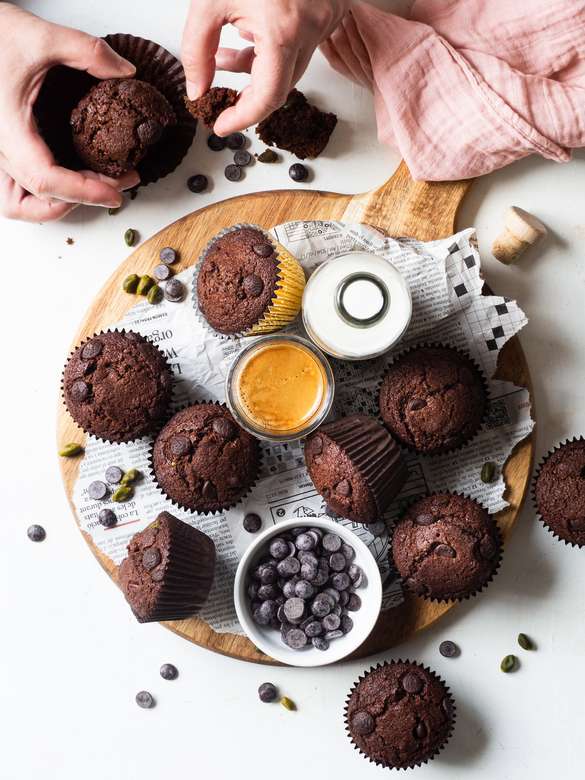 Muffins de chocolate rompecabezas en línea