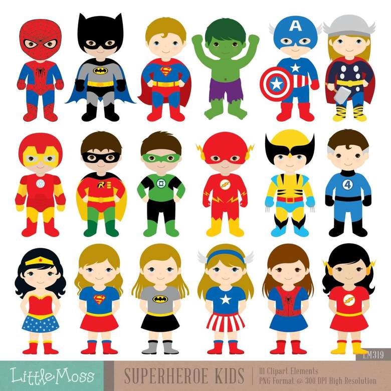 SUPER HERORES online puzzle