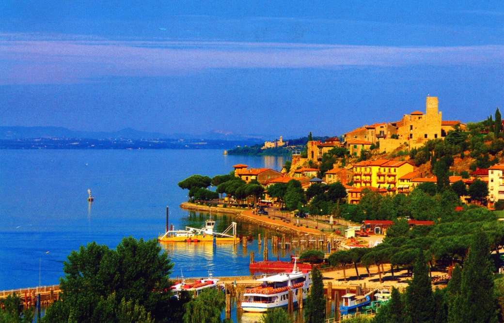 Lake Trasimeno Umbrien Italien pussel på nätet