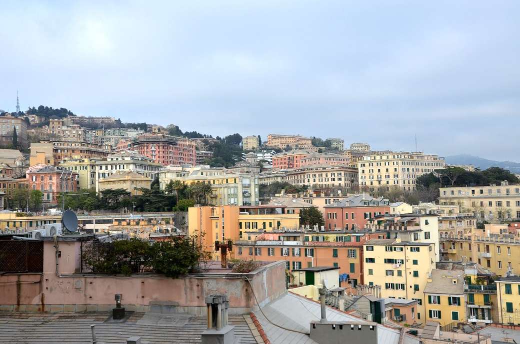 Genua hamnstad Liguria Italien Pussel online