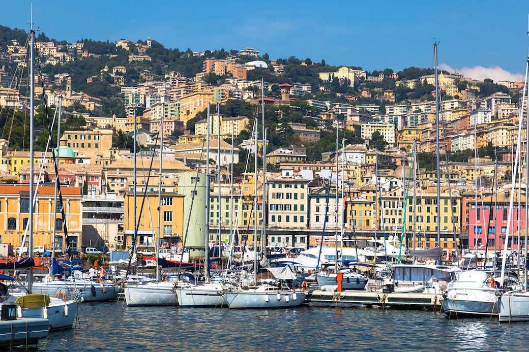 Портове місто Генуї Лігурія Італія онлайн пазл