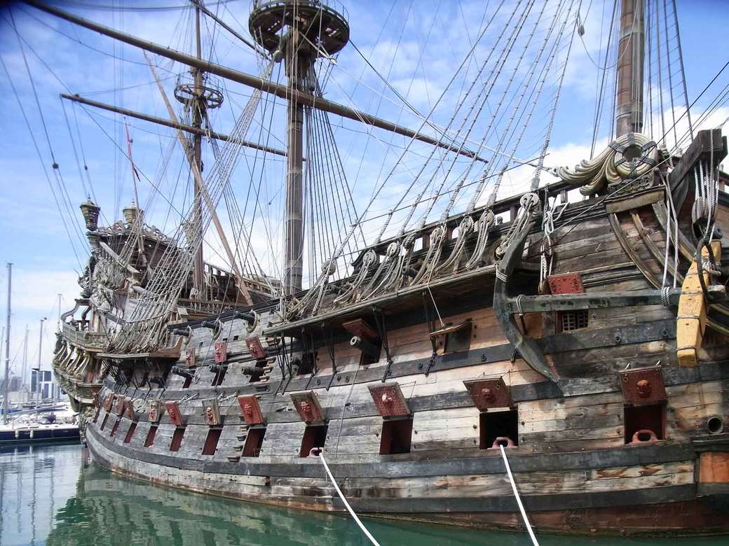 Nave a vela del porto di Genova Neptun Liguria Italia puzzle online