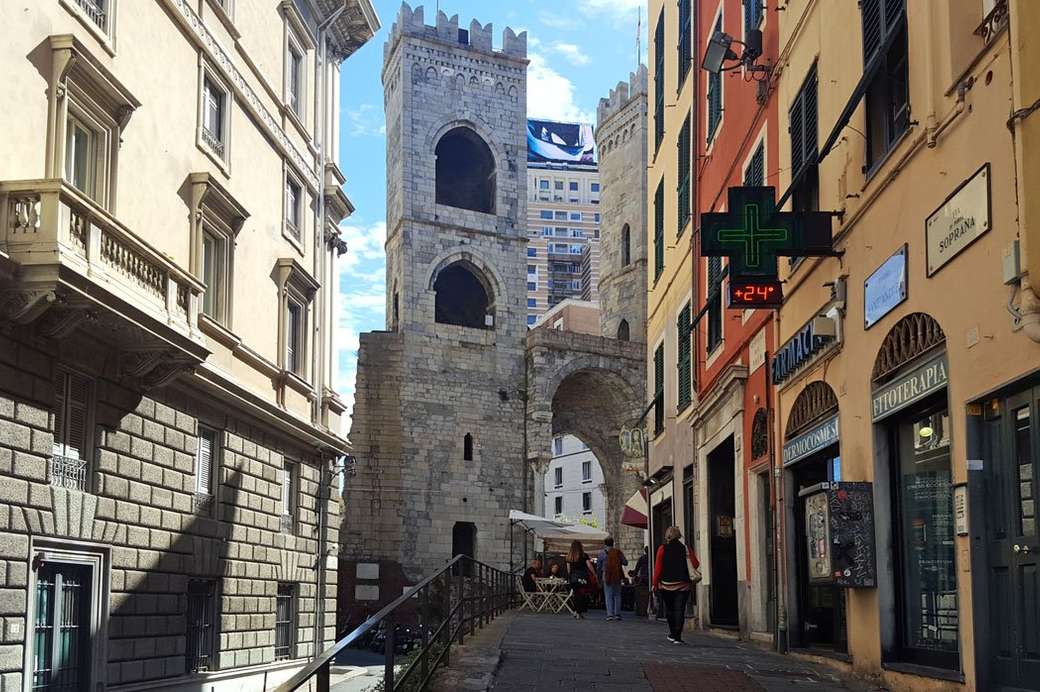 Genua Porta Soprana Ligurië Italië legpuzzel online