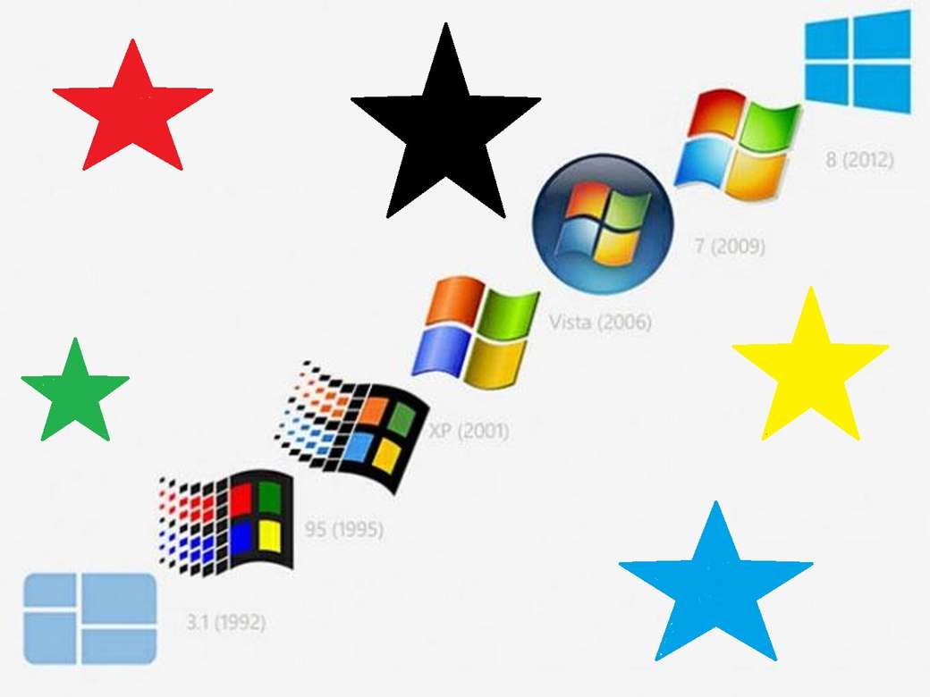 Эволюция Windows онлайн-пазл
