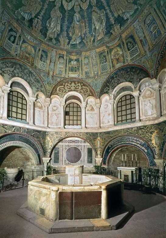 Ravenna Baptisterium Emilia Romagna Italien Online-Puzzle