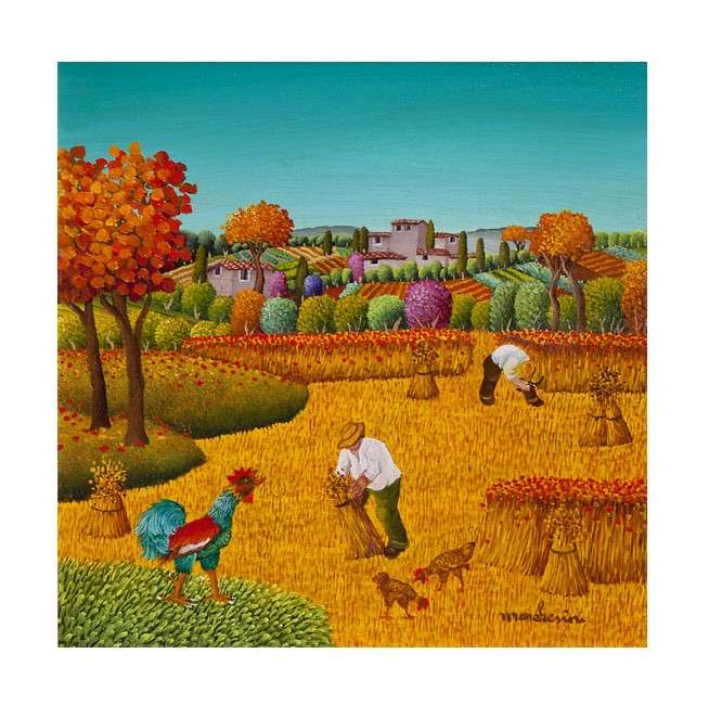 Naive painting, Harvest online puzzle