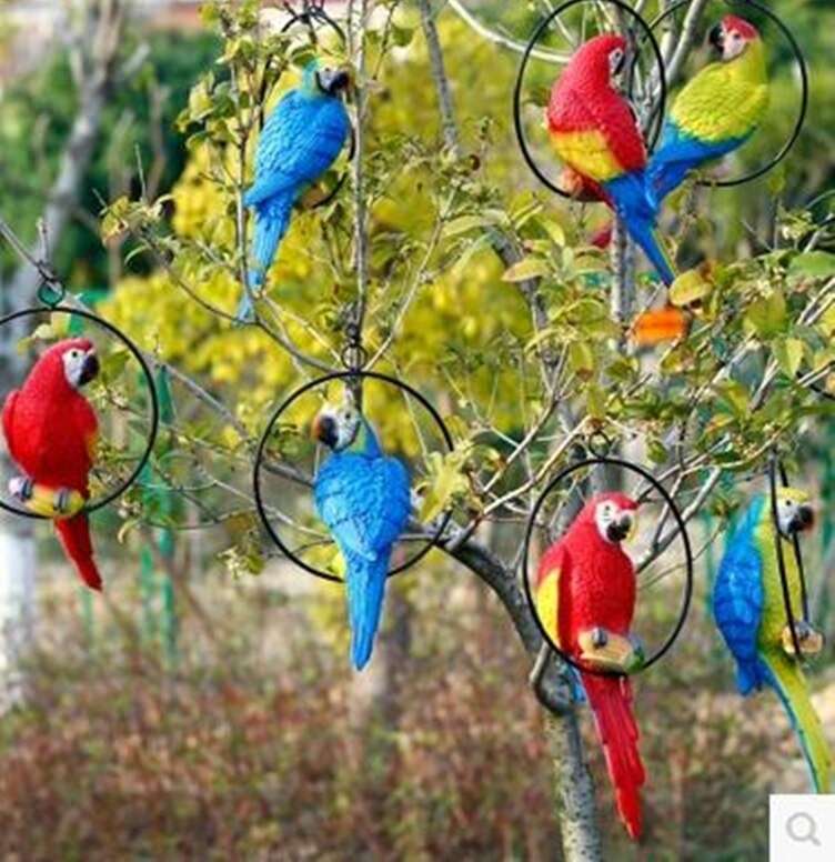 Színes papagájok online puzzle
