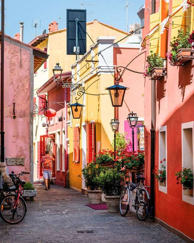 Старе місто Каорле, Венето, Італія онлайн пазл