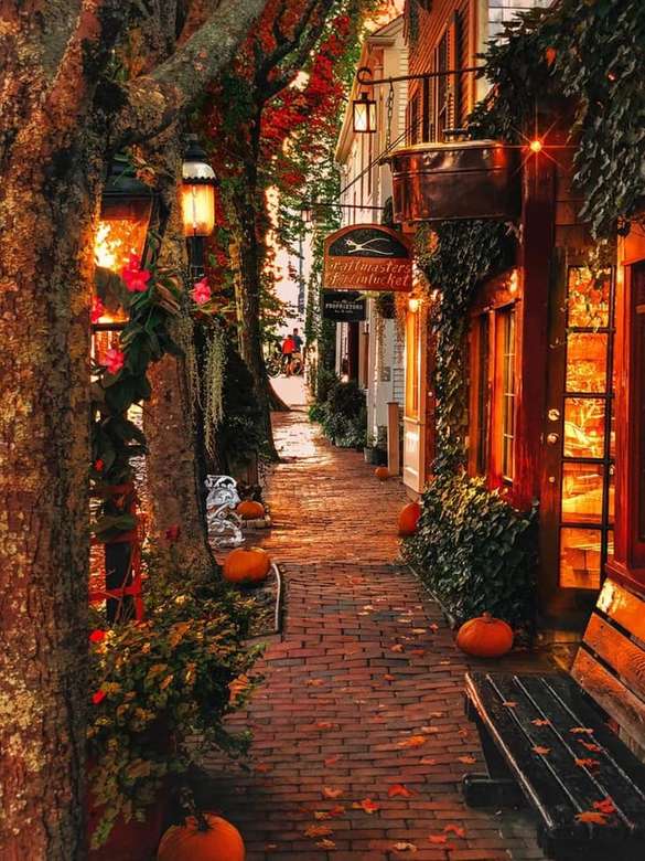 Színes Nantucket, Massachusetts ősszel kirakós online