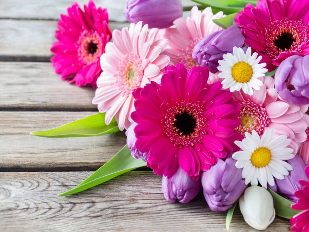 Μπουκέτο λουλούδια παζλ online