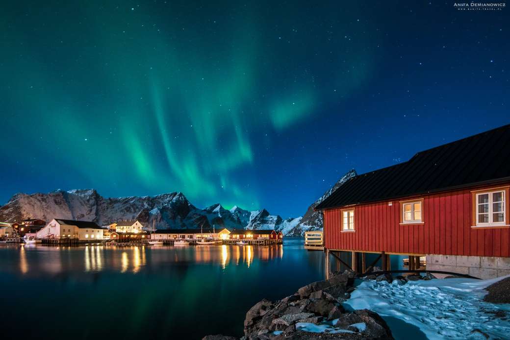 Északi fény Skandináviában kirakós online
