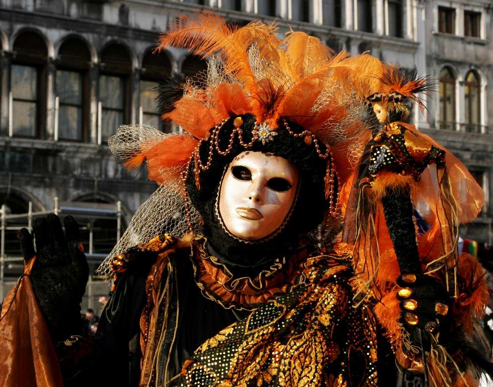 Venezianische Masken und Kostüme Karneval Venedig Puzzlespiel online