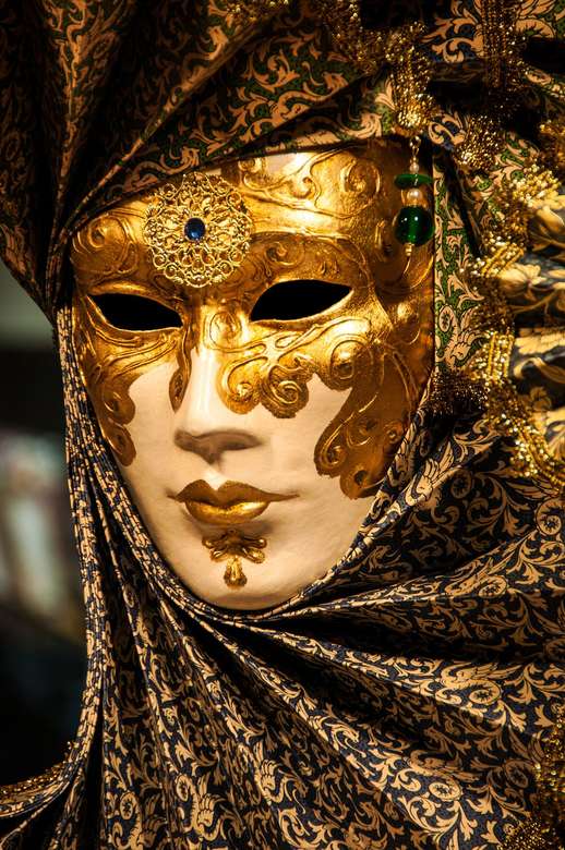 Măști și costume venețiene Carnavalul de la Veneția puzzle online