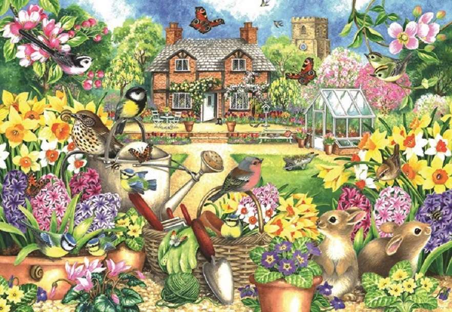 Painted garden. online puzzle