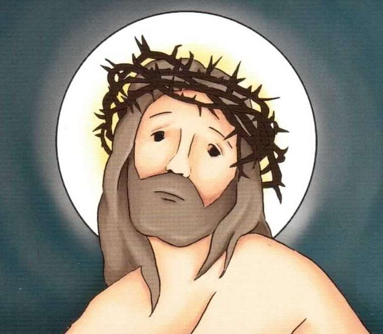 Jesus är kronad med taggar pussel på nätet