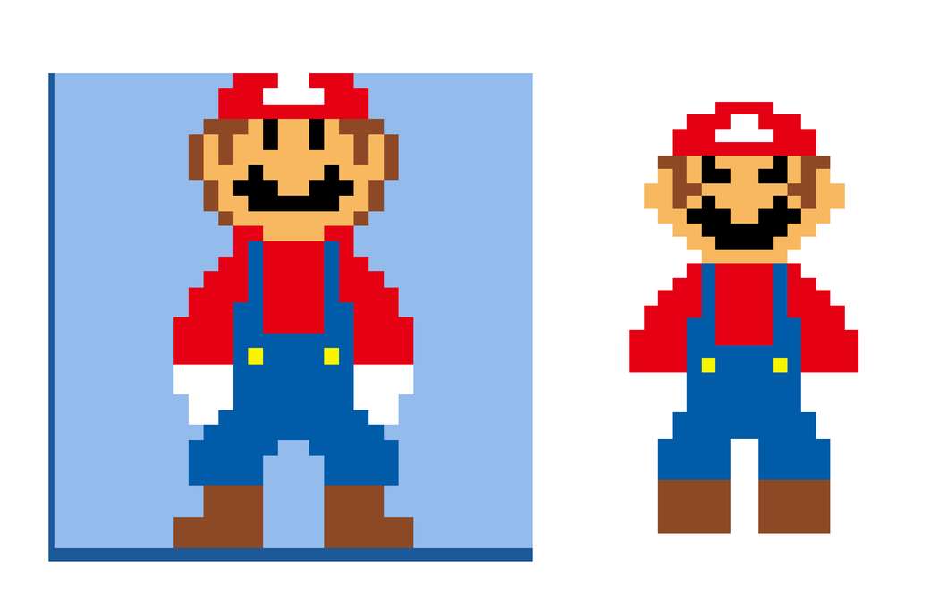 Mario pixel art rompecabezas en línea
