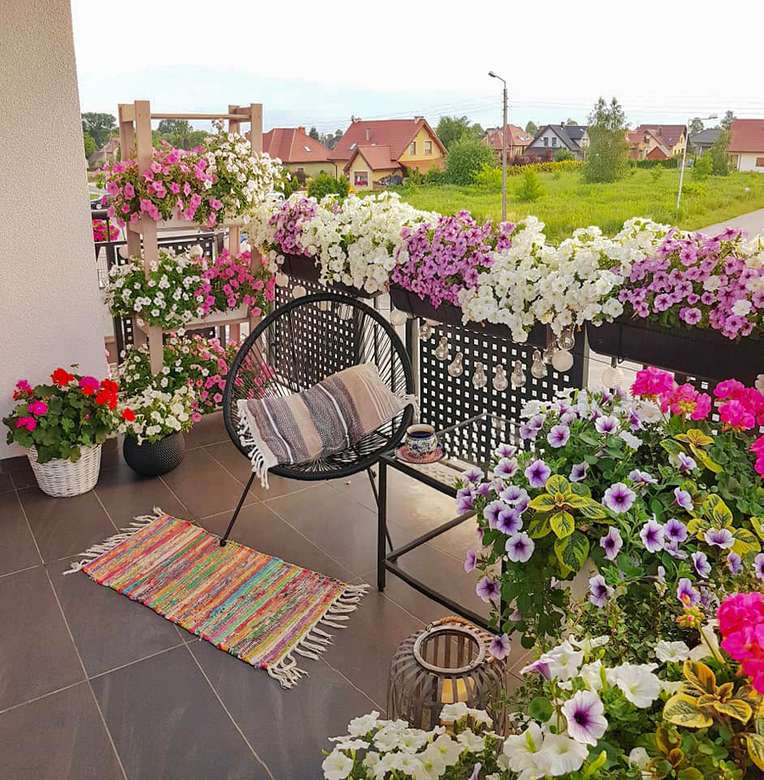 Flori pe terasă jigsaw puzzle online