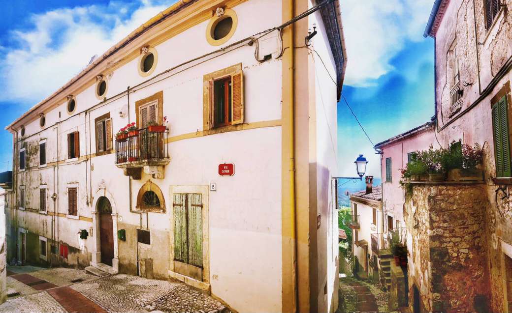 Veroli város Marche Olaszországban kirakós online