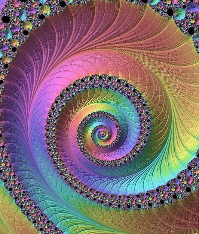 Desenhos ornamentados em espiral pastel quebra-cabeças online
