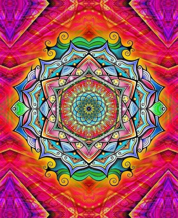 Mandala colorată jigsaw puzzle online