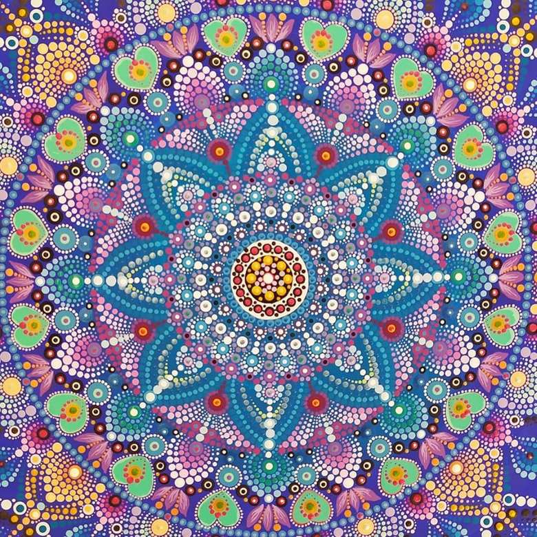 Mandala färgglada pussel på nätet