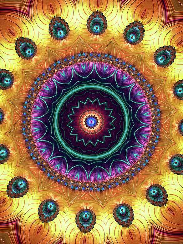 Mandala kleurrijk online puzzel