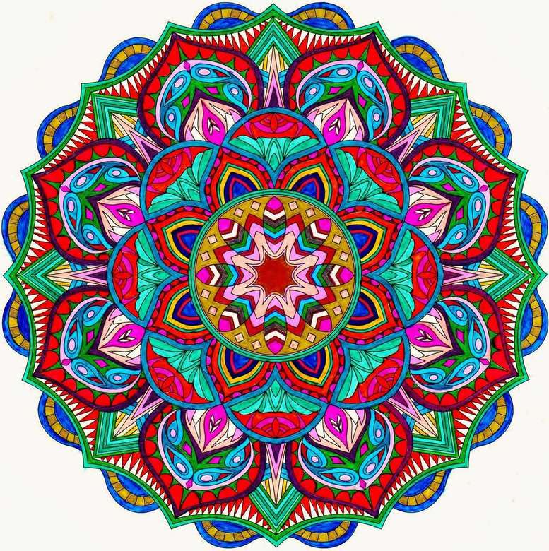 Mandala kleurrijk legpuzzel online
