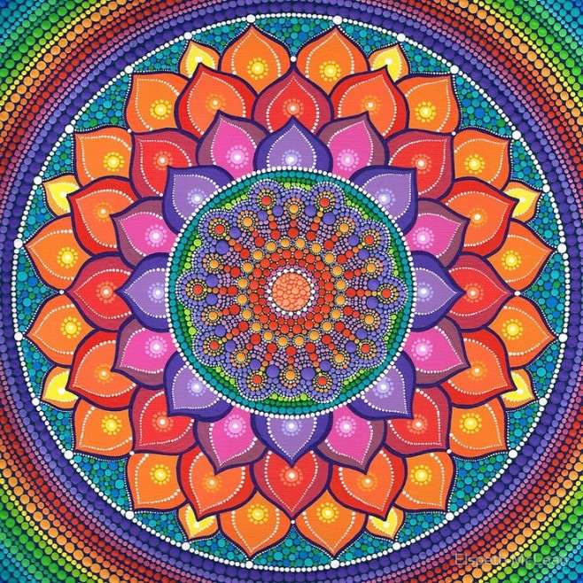 Mandala färgglada Pussel online