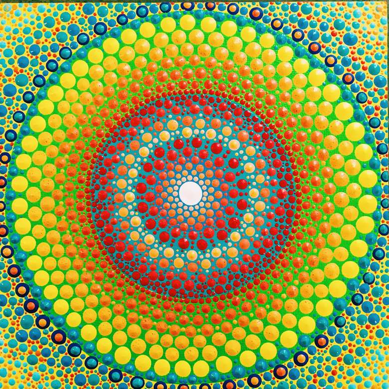 Mandala barevná online puzzle
