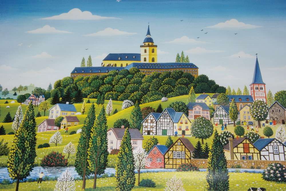 Naiv festmény Siegburg kirakós online