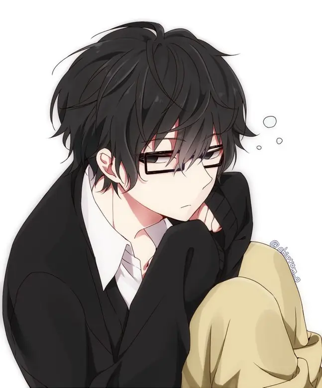wibby anime characters boy wearing a glasses