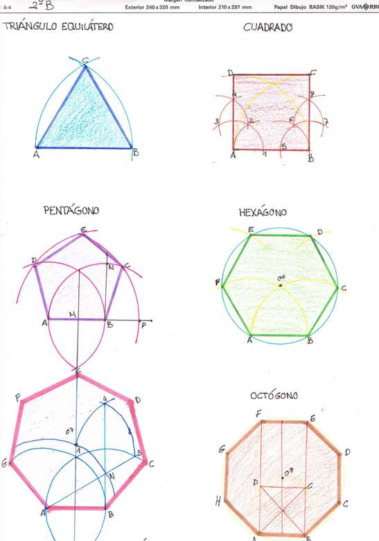 Regelbundna geometriska figurer pussel på nätet