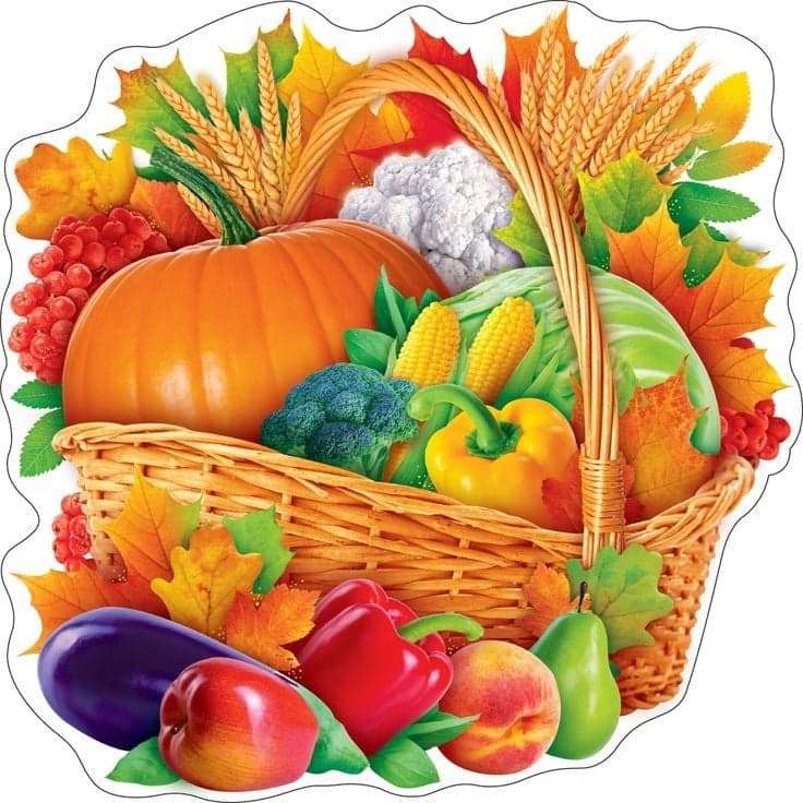 Koš s podzimní zeleninou online puzzle