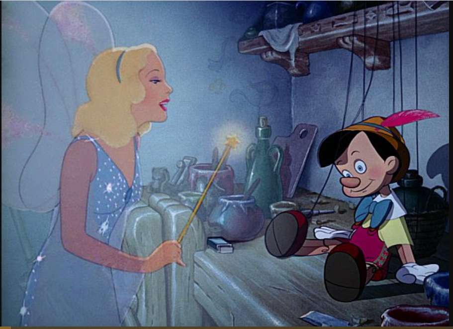 Pinocchio en de feeënmoeder legpuzzel online