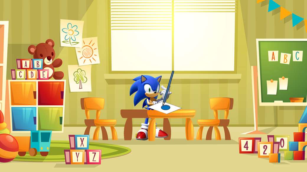 Sonic coloreando rompecabezas en línea