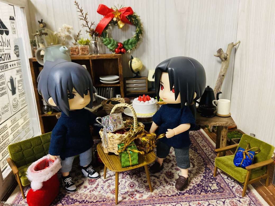 Sasuke et Itachi à Noël puzzle en ligne
