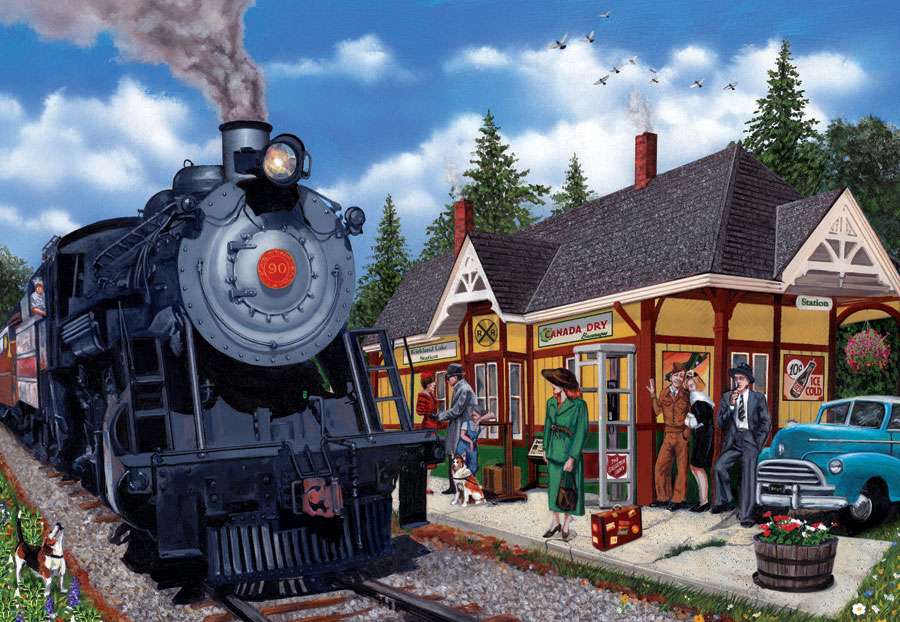 At the train station. jigsaw puzzle online