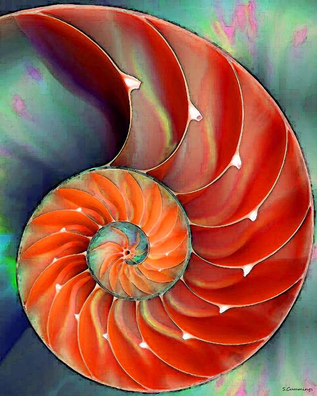 Espiral de pintura em seda puzzle online