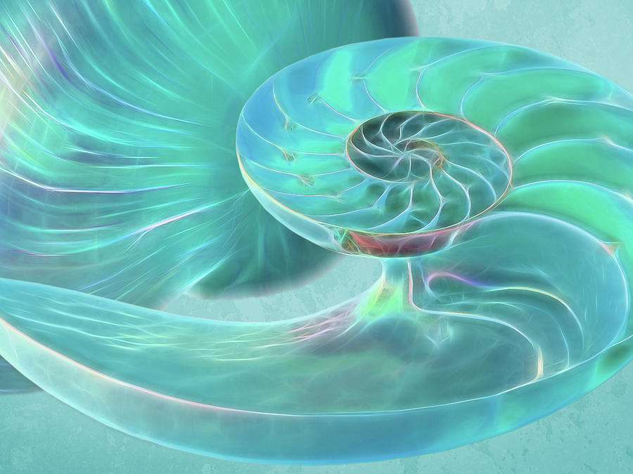 Artful design spiral in turquoise online puzzle