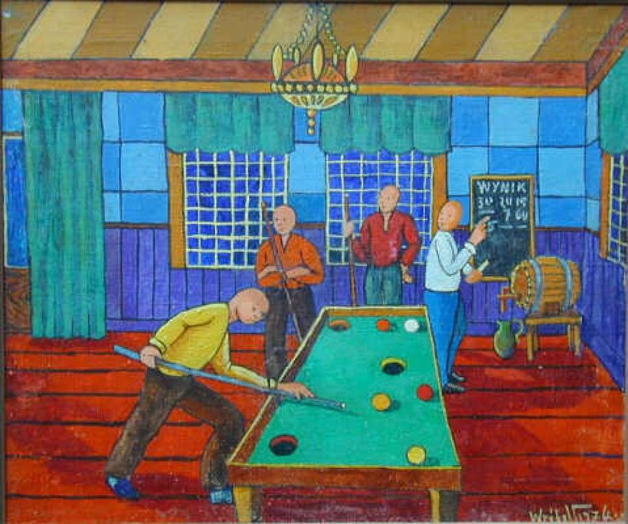 playing billiards, 1974 jigsaw puzzle online
