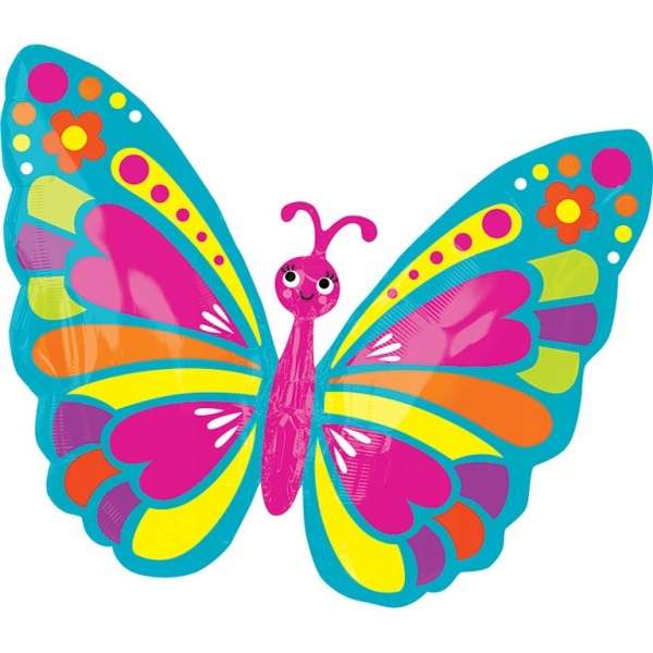 Красочная бабочка пазл онлайн