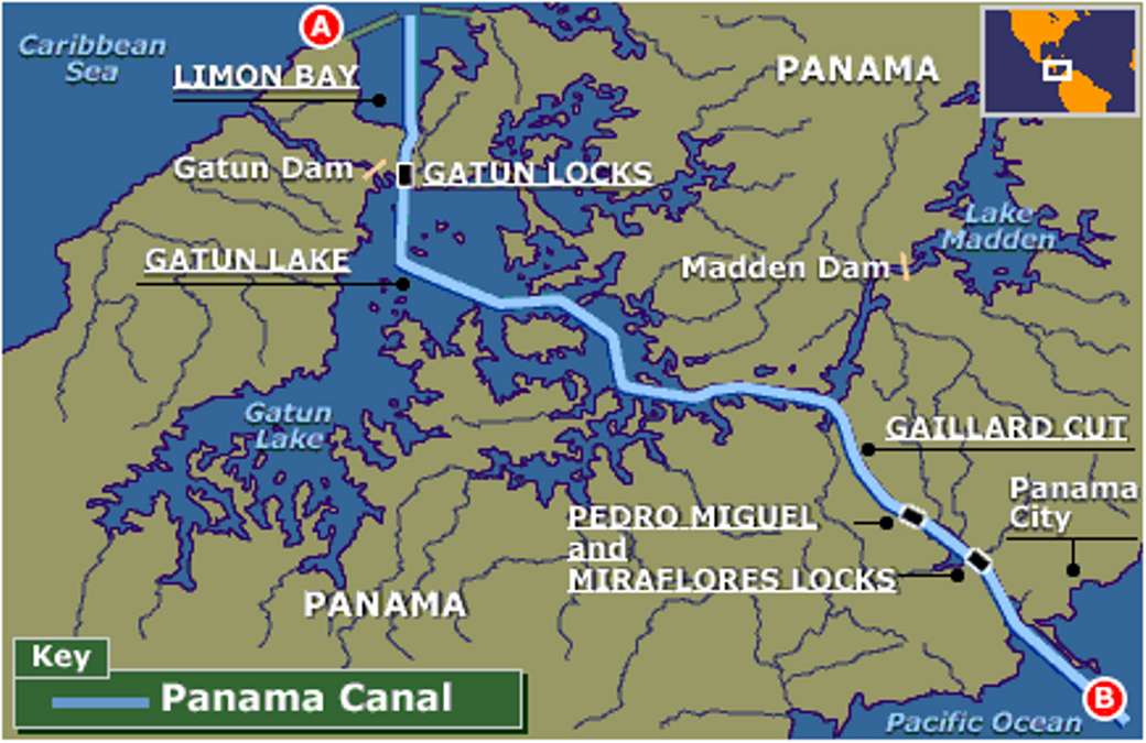 Panamský průplav skládačky online