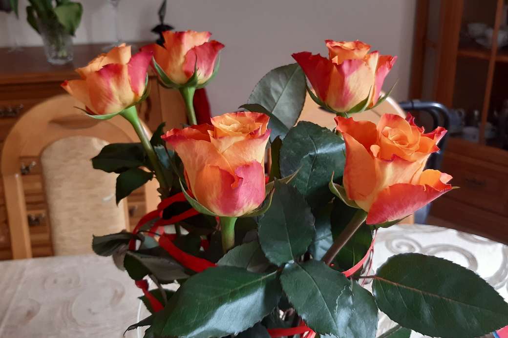 πολύχρωμα τριαντάφυλλα online παζλ