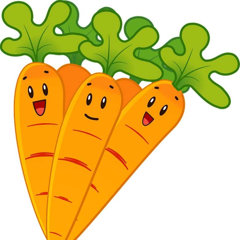 Glada morötter pussel på nätet