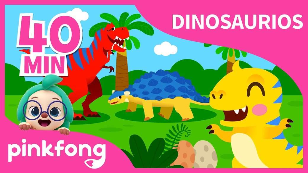 Bunte Dinosaurier Online-Puzzle