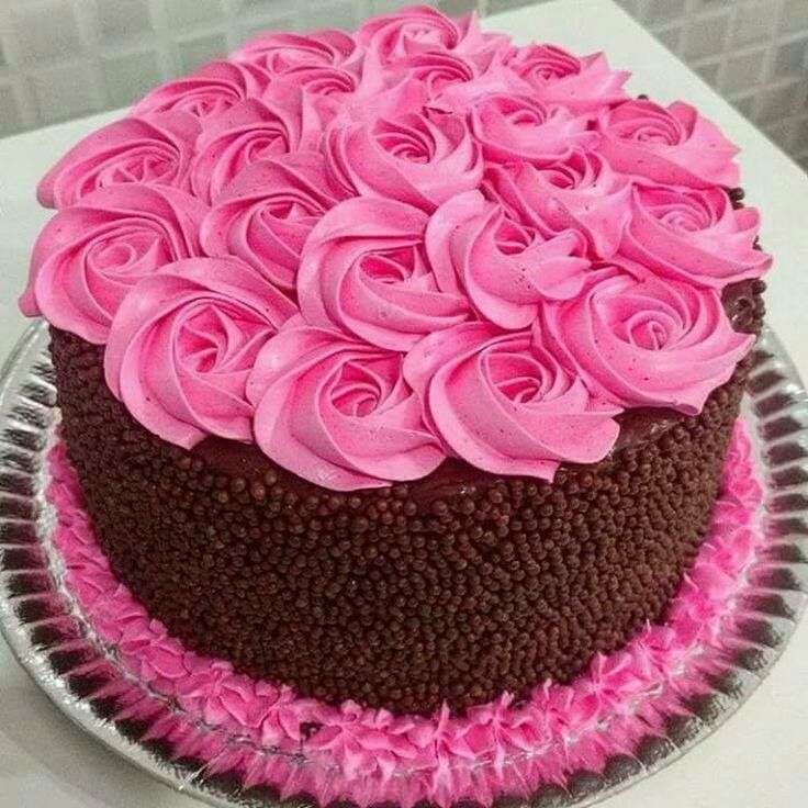 Cake met bloemen legpuzzel online