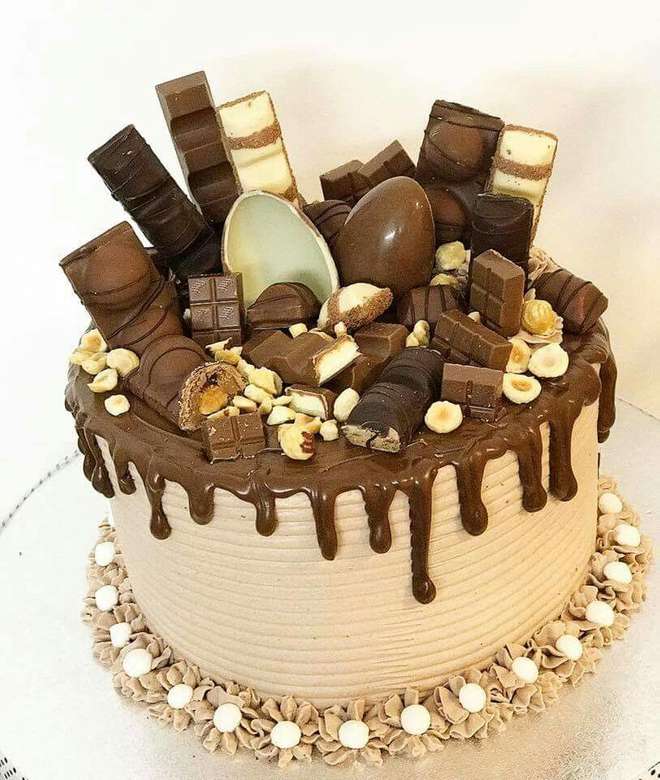 шоколадный торт пазл онлайн