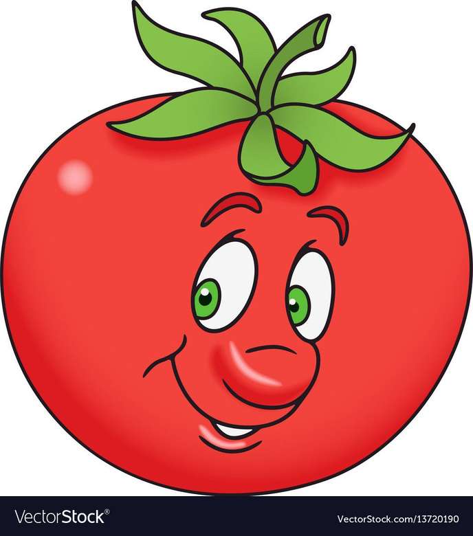 Fröhliche Tomate Online-Puzzle