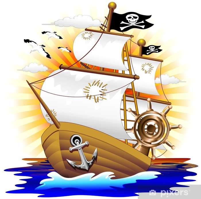 Пиратская лодка онлайн-пазл